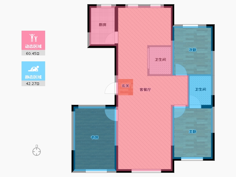 吉林省-长春市-百郡星品-91.38-户型库-动静分区