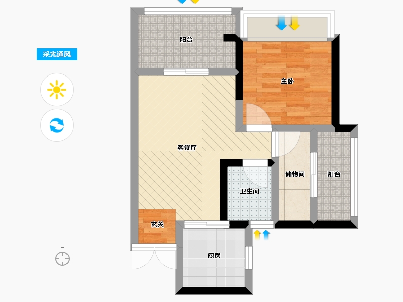 四川省-宜宾市-拉菲-46.51-户型库-采光通风