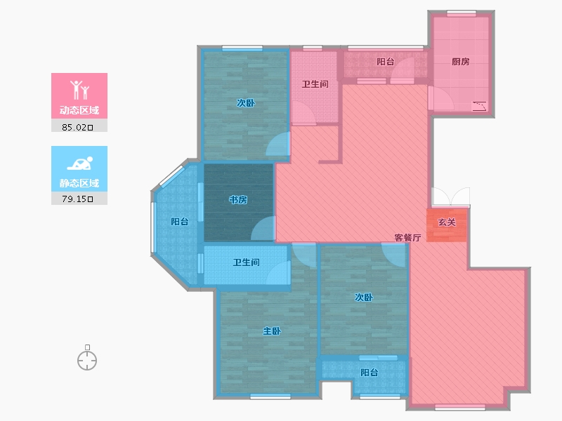 山东省-东营市-华泰国际豪园-8号楼-147.79-户型库-动静分区