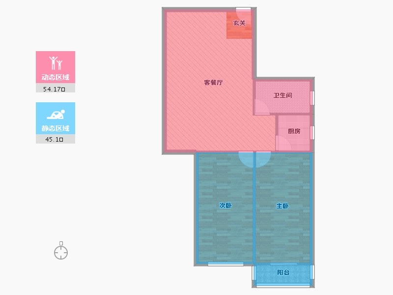 上海-上海市-永昌大厦-90.93-户型库-动静分区