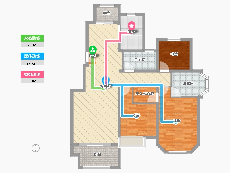 山东省-泰安市-天房美郡国际城-102.41-户型库-动静线