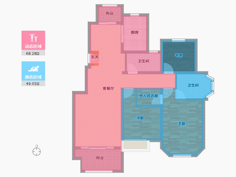 山东省-泰安市-天房美郡国际城-102.41-户型库-动静分区