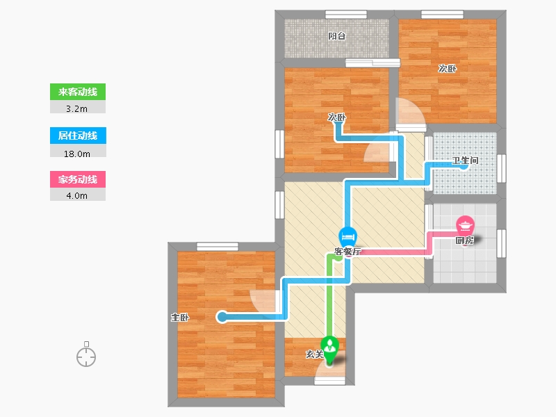 广东省-广州市-天河穂园小区-55.39-户型库-动静线