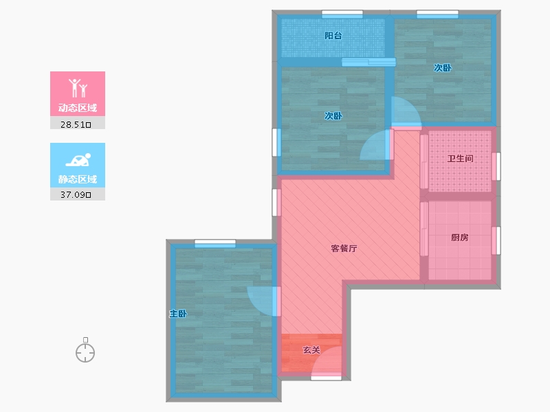 广东省-广州市-天河穂园小区-55.39-户型库-动静分区