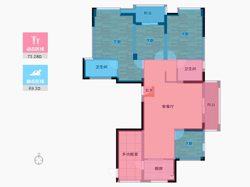 浙江省-温州市-新小区-125.67-户型库-动静分区