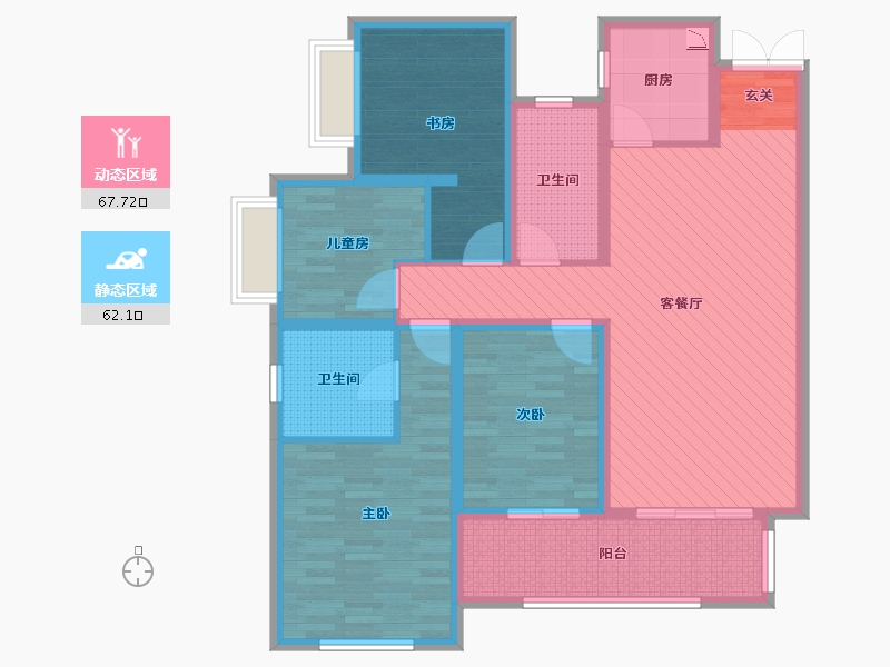 云南省-昆明市-呈贡吾悦广场-114.00-户型库-动静分区