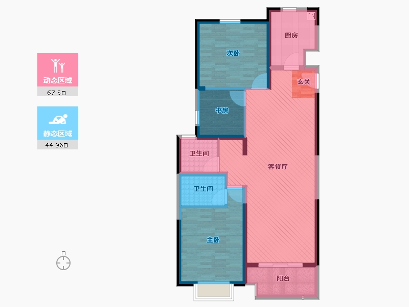 江苏省-宿迁市-金鹰国际花园-100.00-户型库-动静分区