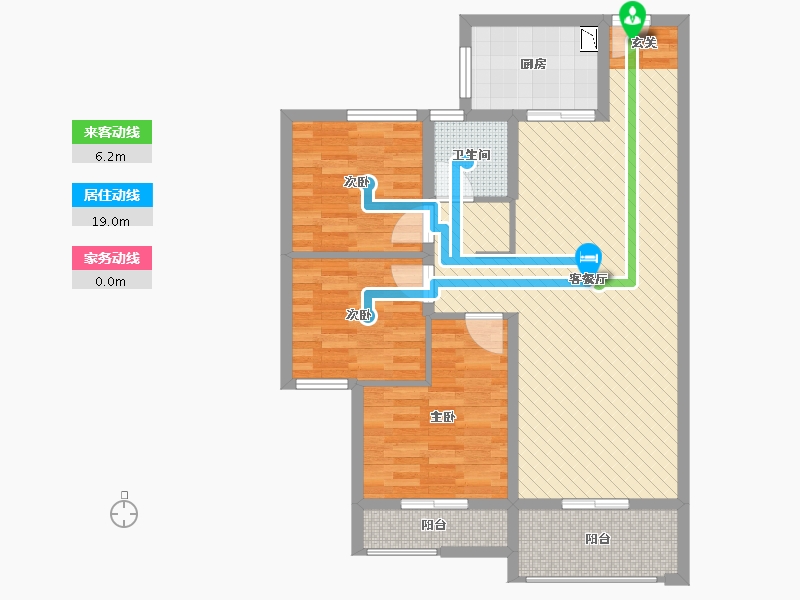 湖南省-长沙市-北辰中央公园-85.00-户型库-动静线