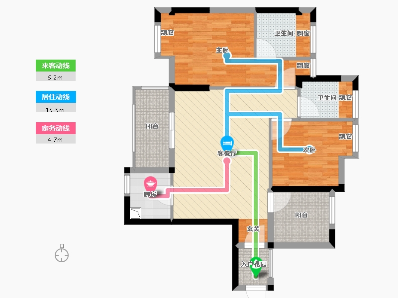 广东省-深圳市-润科华府-70.43-户型库-动静线