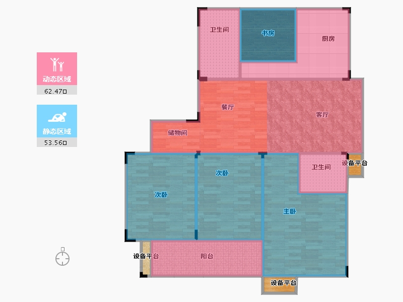 浙江省-嘉兴市-平湖理想城A4119-110.08-户型库-动静分区