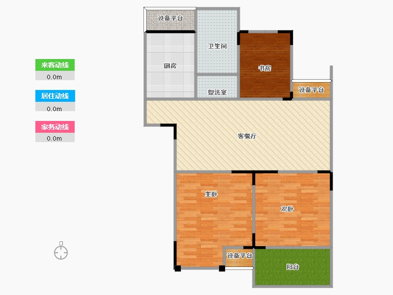 浙江省-嘉兴市-平湖理想城C298-90.53-户型库-动静线