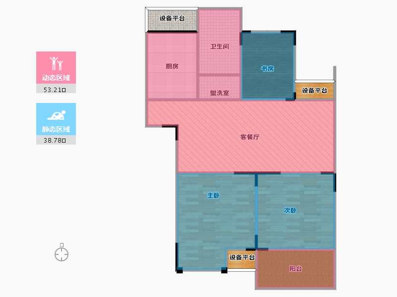 浙江省-嘉兴市-平湖理想城C298-90.53-户型库-动静分区