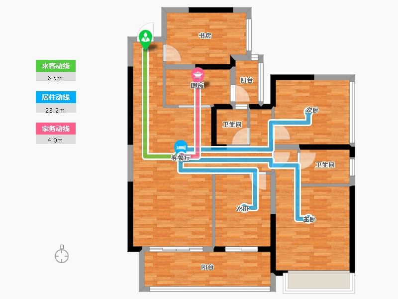 四川省-成都市-幸福世家-102.32-户型库-动静线