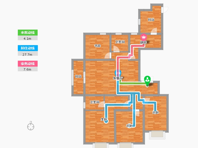 河南省-开封市-晋河花园-123.91-户型库-动静线