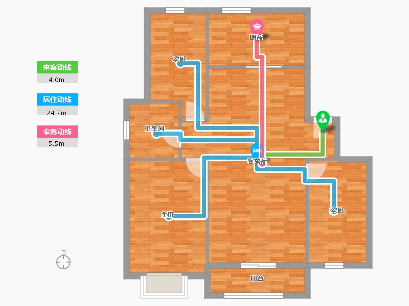 江苏省-南京市-宏进锦绣家园-91.51-户型库-动静线