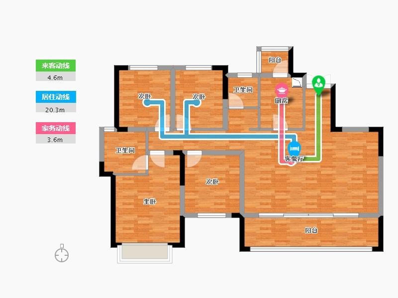 四川省-成都市-九洲天府-110.81-户型库-动静线