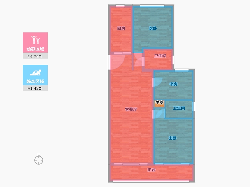 江苏省-宿迁市-朗诗蔚蓝-91.02-户型库-动静分区