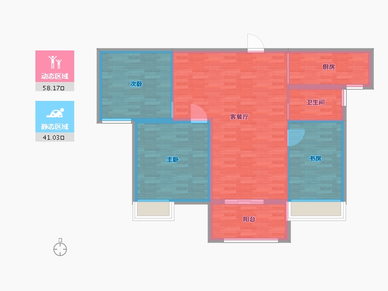 江苏省-扬州市-盛泰一品-90.00-户型库-动静分区