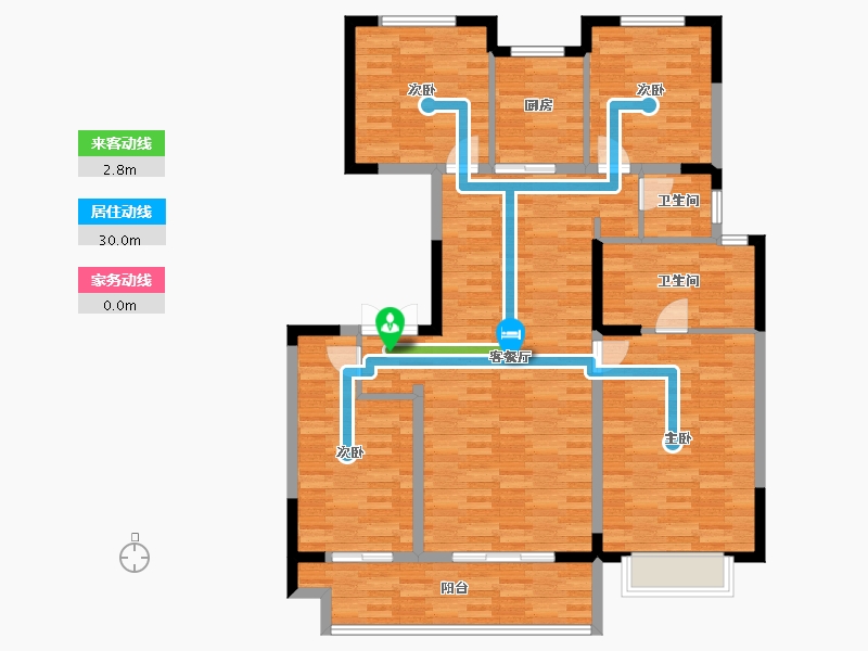 江苏省-连云港市-绿地璀璨天城-122.00-户型库-动静线