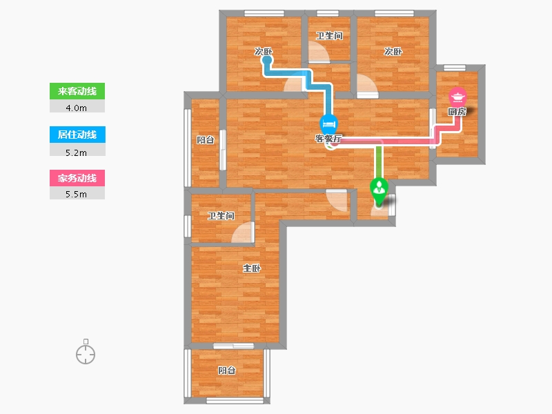 河南省-郑州市-豫发白鹭源春晓-79.83-户型库-动静线