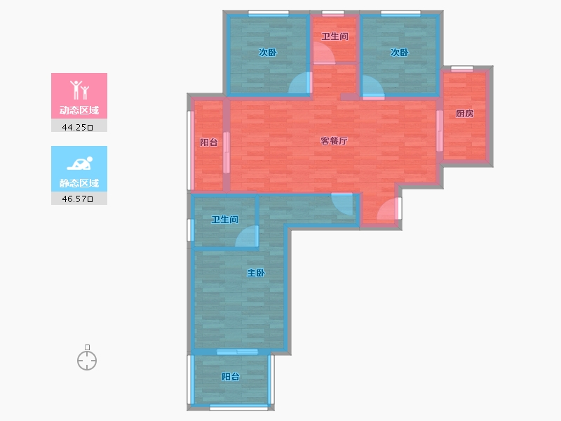 河南省-郑州市-豫发白鹭源春晓-79.83-户型库-动静分区