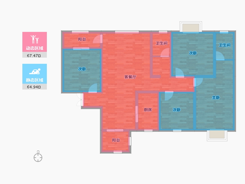 湖南省-永州市-蓝山县名俗风情街-117.49-户型库-动静分区