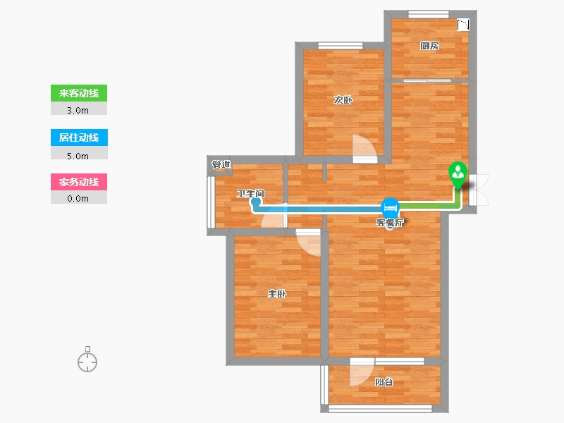 河北省-秦皇岛市-金梦海湾1号-65.81-户型库-动静线