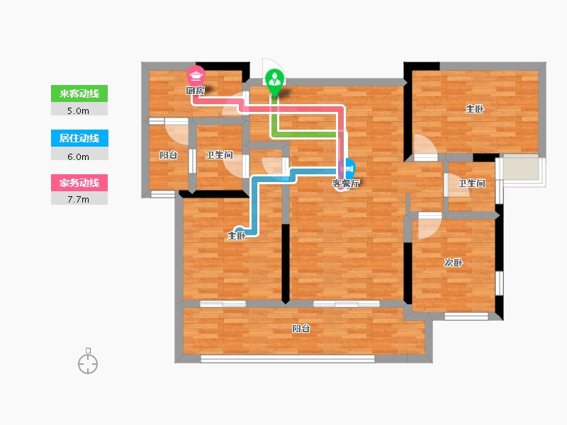 四川省-成都市-德商御府天骄-91.43-户型库-动静线