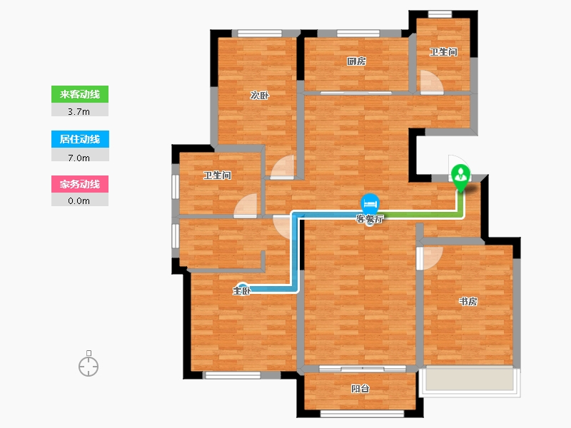 辽宁省-沈阳市-融创中央学府-105.84-户型库-动静线