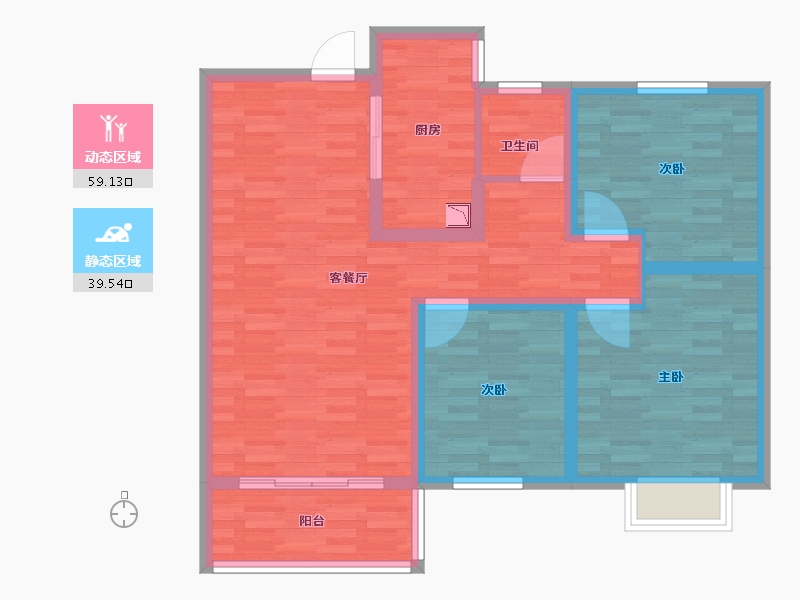 安徽省-阜阳市-恒业华府-88.00-户型库-动静分区