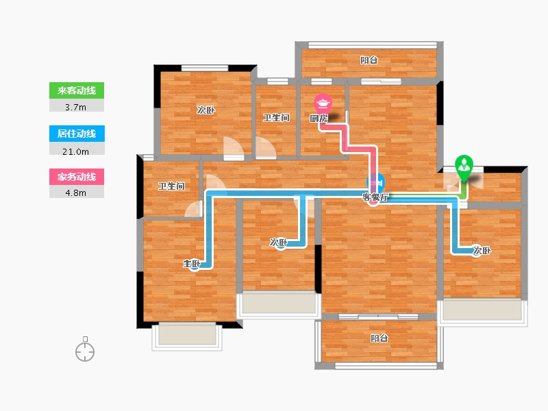 湖南省-常德市-滨江华府-114.93-户型库-动静线