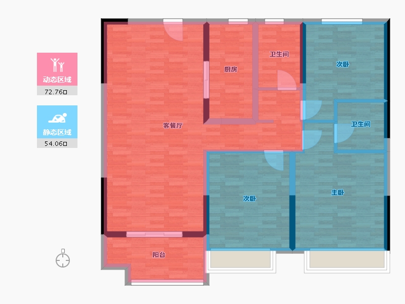 河南省-信阳市-佳和熙岸-114.62-户型库-动静分区