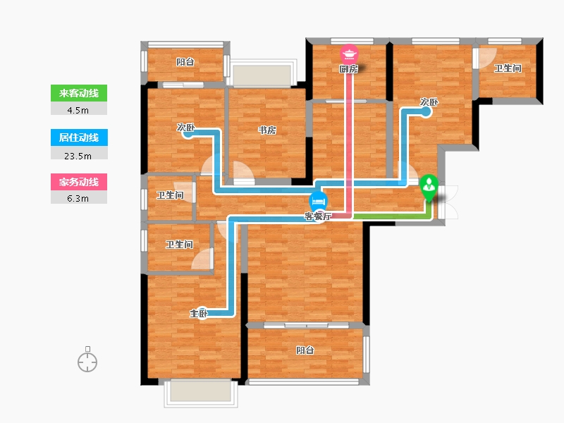 湖南省-衡阳市-外滩一号-112.41-户型库-动静线