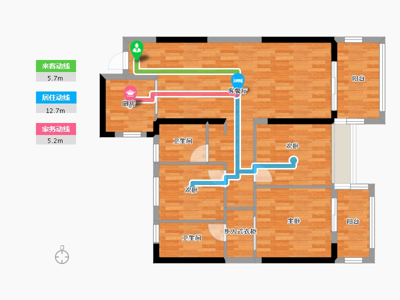 福建省-泉州市-建发珑璟湾-89.21-户型库-动静线