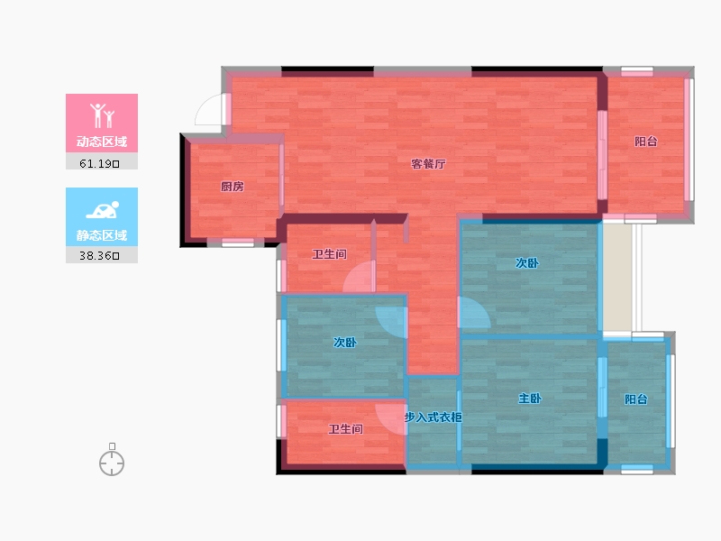 福建省-泉州市-建发珑璟湾-89.21-户型库-动静分区