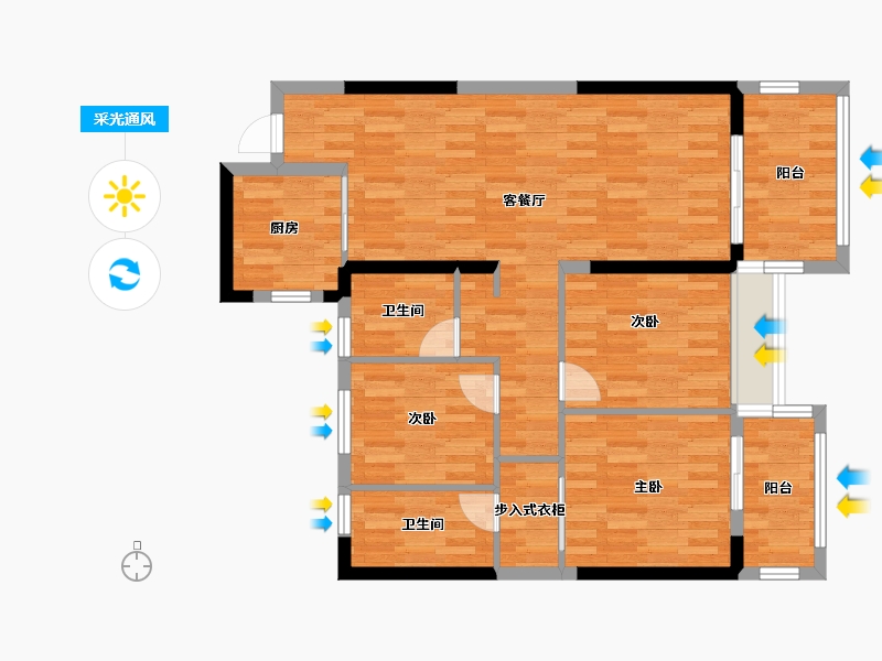 福建省-泉州市-建发珑璟湾-89.21-户型库-采光通风