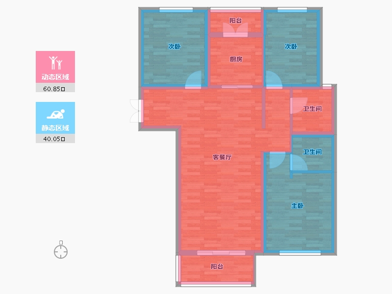 山东省-临沂市-万图水岸经典-90.42-户型库-动静分区