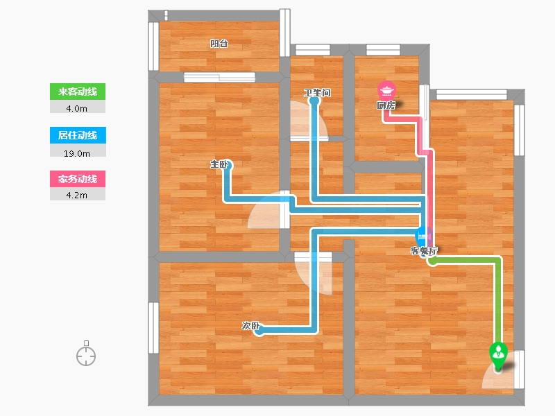 四川省-成都市-新鸿社区-58.83-户型库-动静线