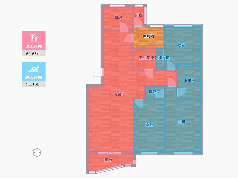 北京-北京市-青岛嘉园-107.86-户型库-动静分区