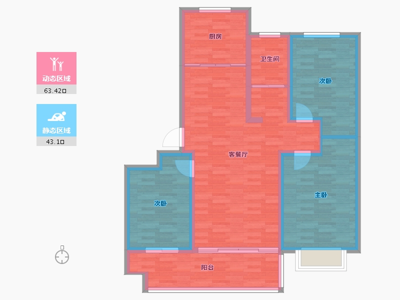 山东省-日照市-德瑞锦秀兰园-96.09-户型库-动静分区