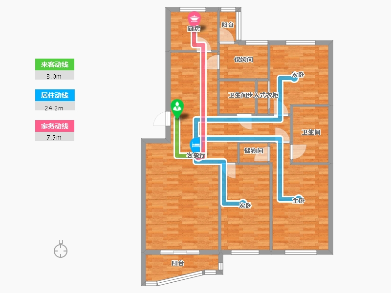 北京-北京市-青岛嘉园-107.86-户型库-动静线