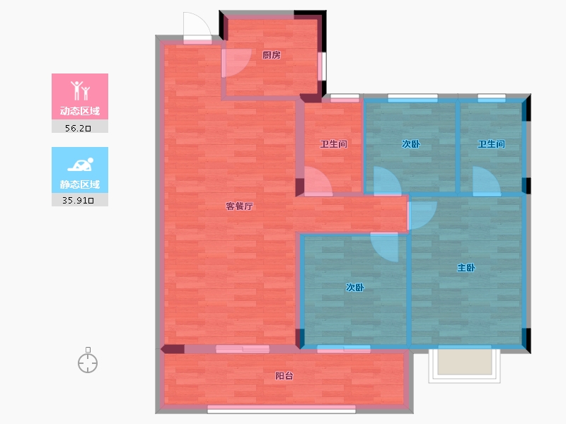 福建省-莆田市-建发央誉-82.88-户型库-动静分区