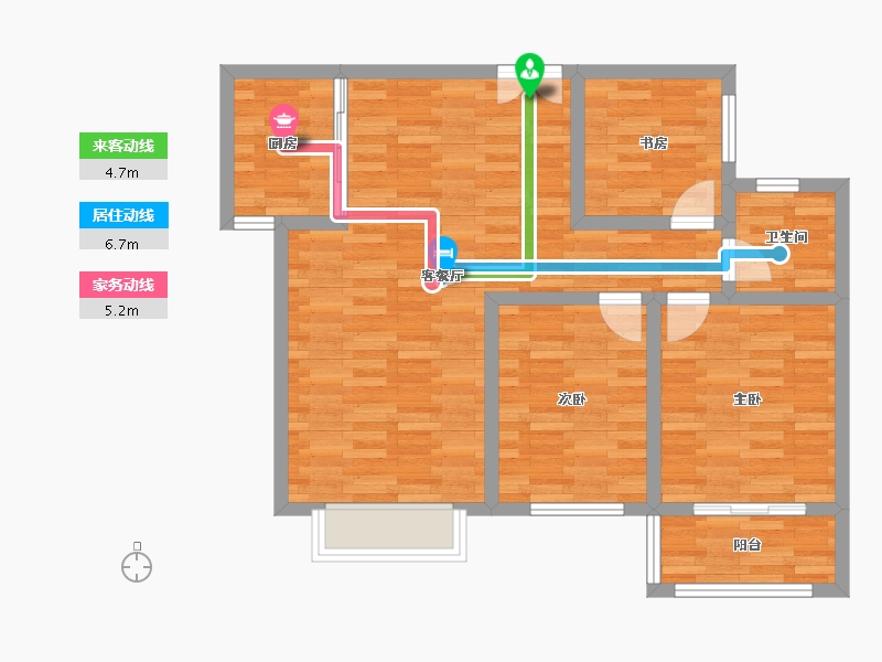 山西省-运城市-外滩玺园-78.36-户型库-动静线