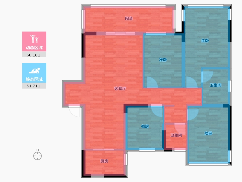 广西壮族自治区-南宁市-万科公园里-99.89-户型库-动静分区