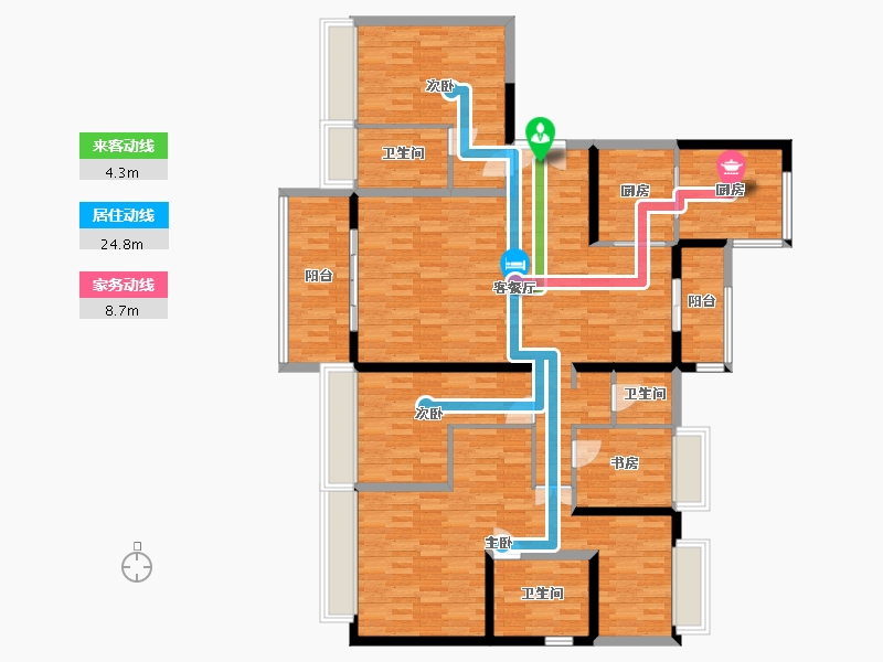 广东省-广州市-碧桂园·云顶-157.15-户型库-动静线