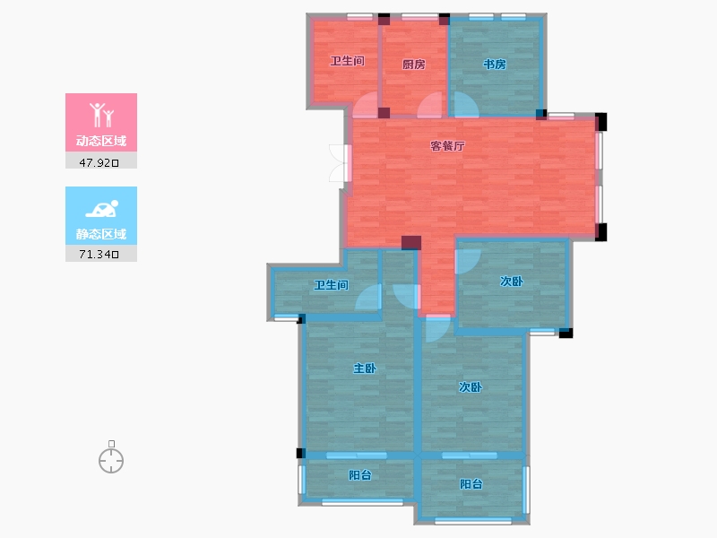 浙江省-嘉兴市-和昌钱塘外滩-106.48-户型库-动静分区