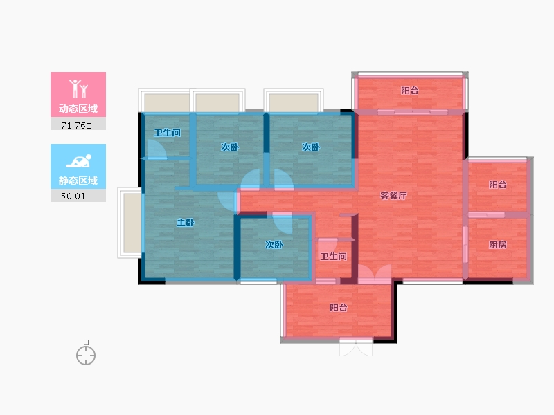 贵州省-黔南布依族苗族自治州-新华星源国际-107.67-户型库-动静分区