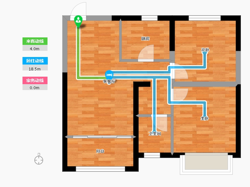 河北省-秦皇岛市-南岭国际-54.71-户型库-动静线