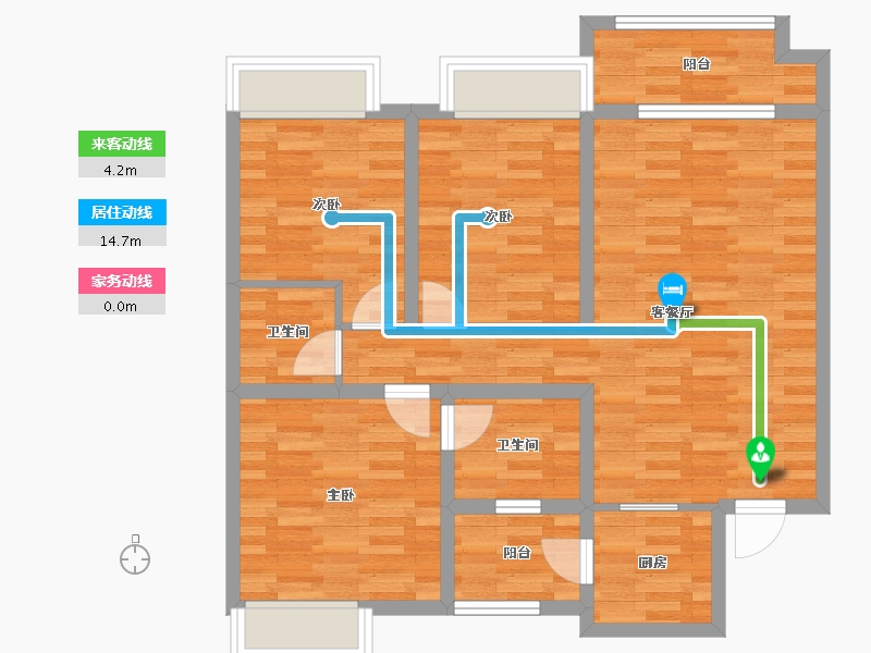 贵州省-遵义市-英伦城邦-83.99-户型库-动静线