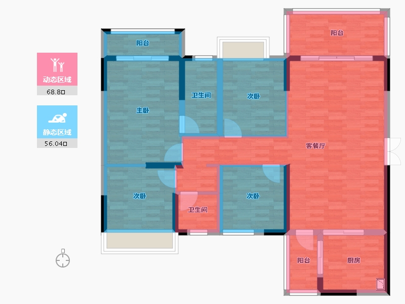 贵州省-六盘水市-银杏广场-112.02-户型库-动静分区